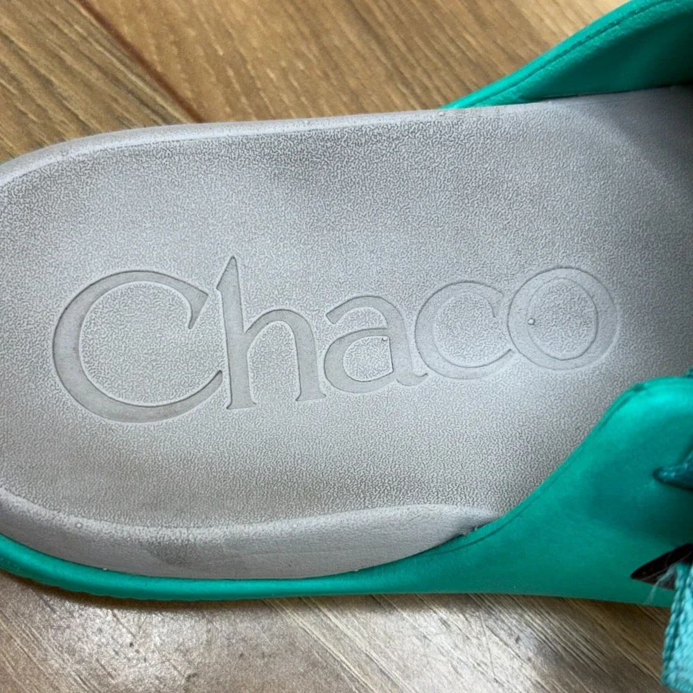 Chaco Womens Sandals Size 6 Chillos Aqua Green Slides